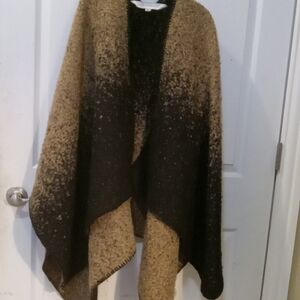 Chic Black and Brown Women's Poncho